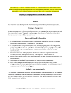 Model Employee Engagement Committee Charter