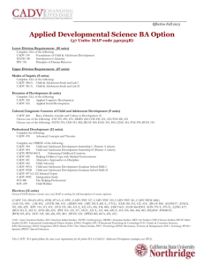 Applied Developmental Science Option (ADS)