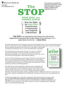 Press Release: The Stop