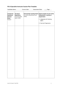 PSI L4 Specialist Instructor Session Plan Template