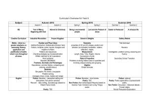 Curriculum Overview for Year 6