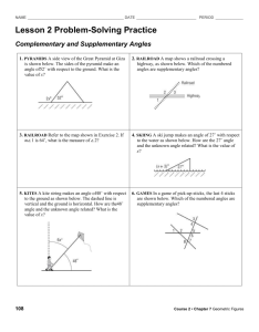 hw complementarry supplementary angles problem