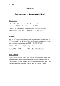 Determination of Bicarbonate in Blood