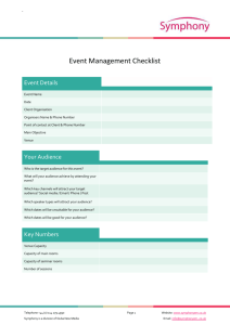 Checklist - Symphony Event Management Software