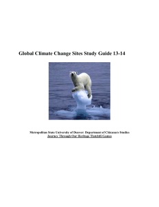 I Global climate change Causes - Metropolitan State University of