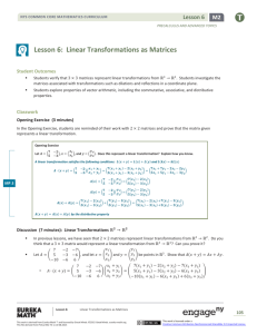 Linear Transformations Review