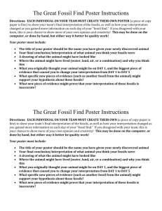 The Great Fossil Find Poster Instructions