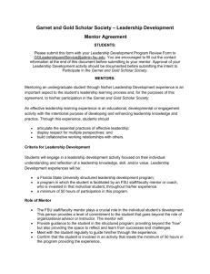 Mentor Agreement - Leadership Development