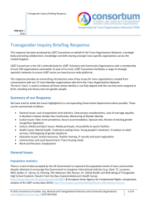 Transgender Inquiry Briefing Response