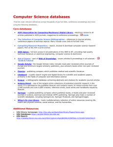 Computer Science databases