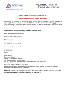 SECTION 2 SECTION 4 Industrial CASE Studentship Competition