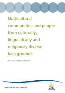multicultural communities and people from culturally, linguistically