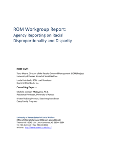 Final Report Racial Disproportionality and Disparity