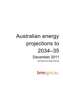 Australian Energy Projections to 2034-35