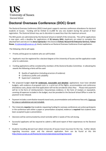 Doctoral Overseas Conference Grant Form