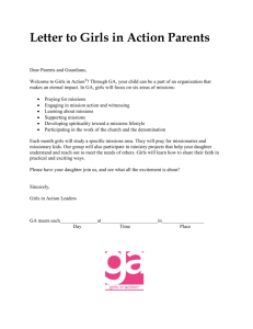 Letter to Girls in Action Parents