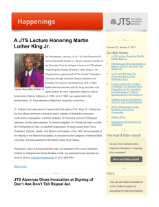A JTS Lecture Honoring Martin Luther King Jr.