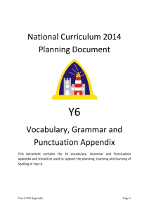 Oak Year 6 Vocabulary, Grammar and Punctuation Appendix