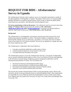 REQUEST FOR BIDS - Afrobarometer Survey in Uganda