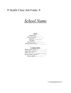 Health Clinic Sub Folder (Sample)