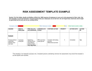 Risk Assessment Template - Health and Safety Authority