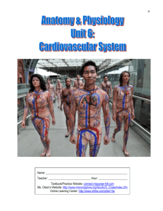 Unit 6: Cardiovascular System