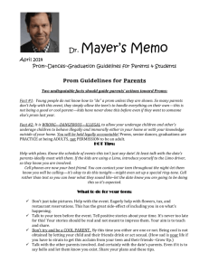 Mayer`s Memo-26-7-Prom guidelines Updated