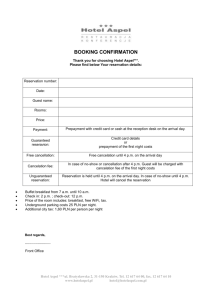 reservation query form