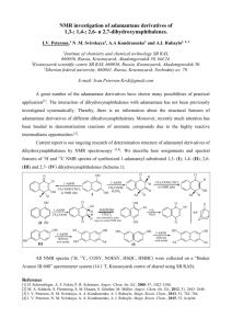 NMR investigation of adamantane derivatives of