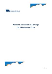 Wannik Education Scholarships 2015 Application Form