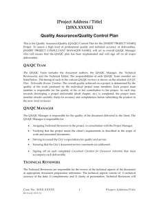 QA/QC Manager - San Francisco Planning Department