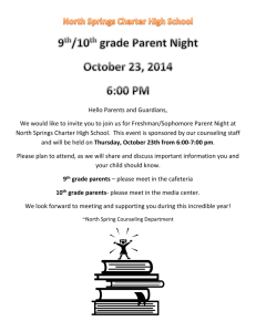 9th and 10th parent night flyer