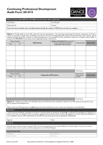 2014-15 CPD Audit Form