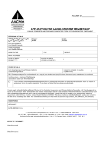 fillable Student Member Application Form in Word