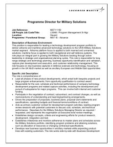 Programme Director for Military Solutions