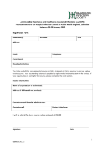 Registration Form - The Hospital Infection Society