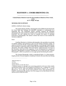 Mannion v. Coors Brewing Co.