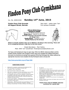 Program here - Findon Pony Club - Pony Club Association of Victoria