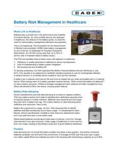 Battery Risk Management in Healthcare