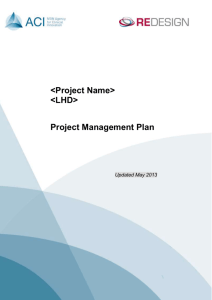 Redesign Project Management Plan