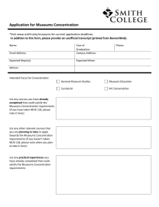 Application for the Museums Concentration