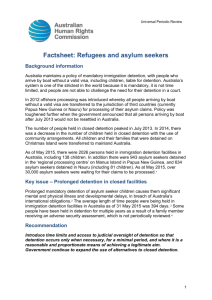 Factsheet: Refugees and asylum seekers