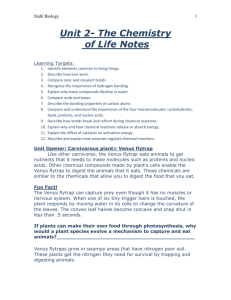 Unit 2- The Chemistry of Life Notes