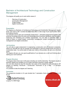 PBA Architechtural Technology and construction management