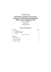 Subordinate Legislation (Environment Protection (Vehicle Emissions