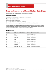 Read and respond to a Material Safety Data Sheet