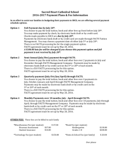 2016-17 Payment Plan Options - Sacred Heart Cathedral School