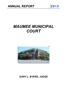2013 maumee municipal court annual report