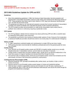 2015 AHA Guidelines Update for CPR and ECC