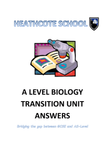 a level biology transition unit answers
